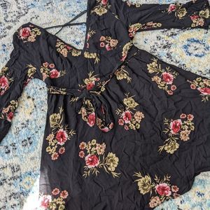 NWT Black Floral Pattern Dress